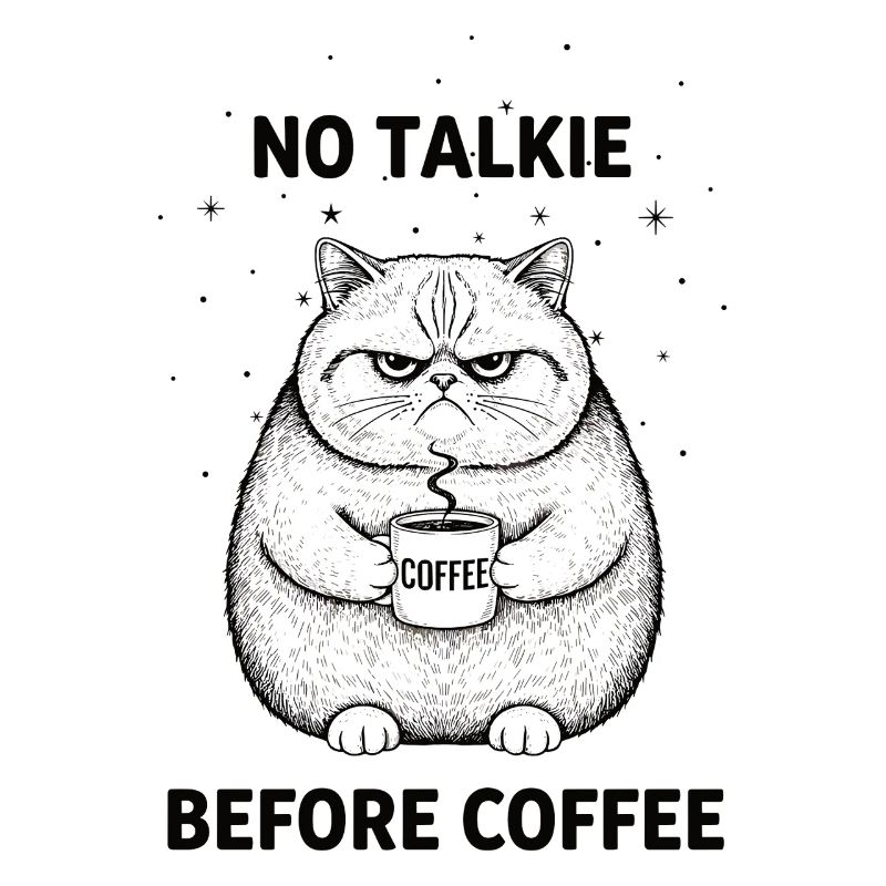 Pas de conversation devant un chat amateur de café