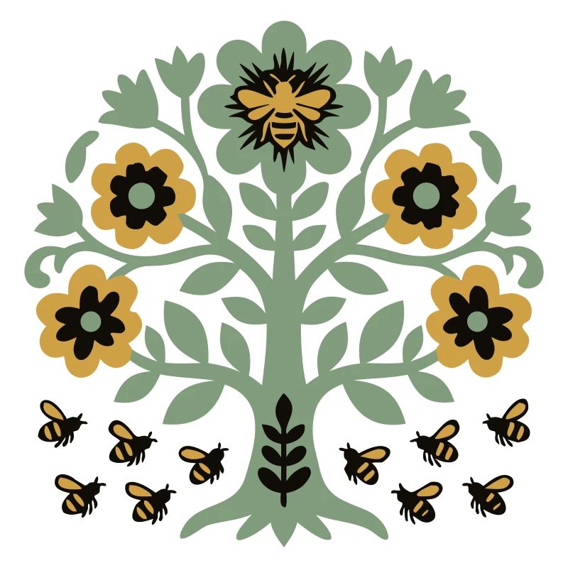 Arborvitae Bees Beekeeper Nature Conservation Cottagecore