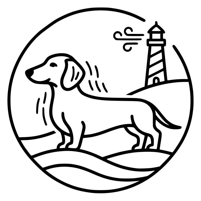 Dackel an de See 