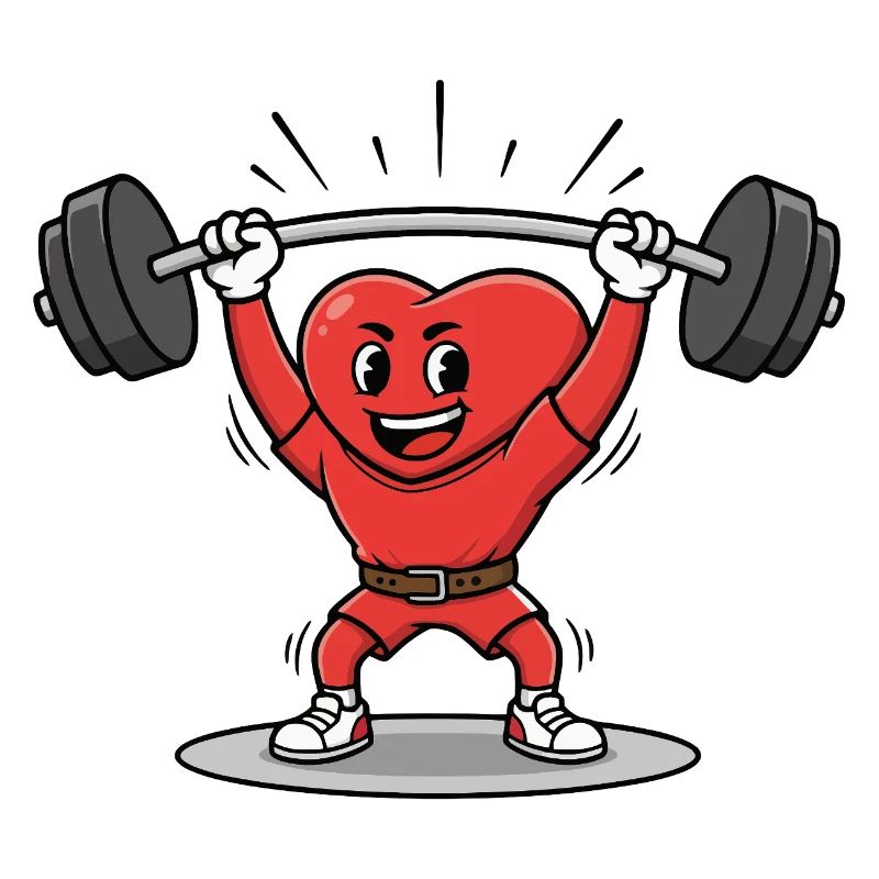 Poids d’haltérophilie fort Conception de dessin animé