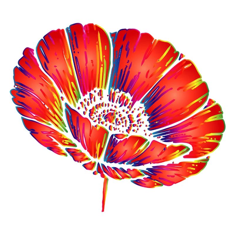 Pop Art néon Pop Art Décor Fleur Couleur