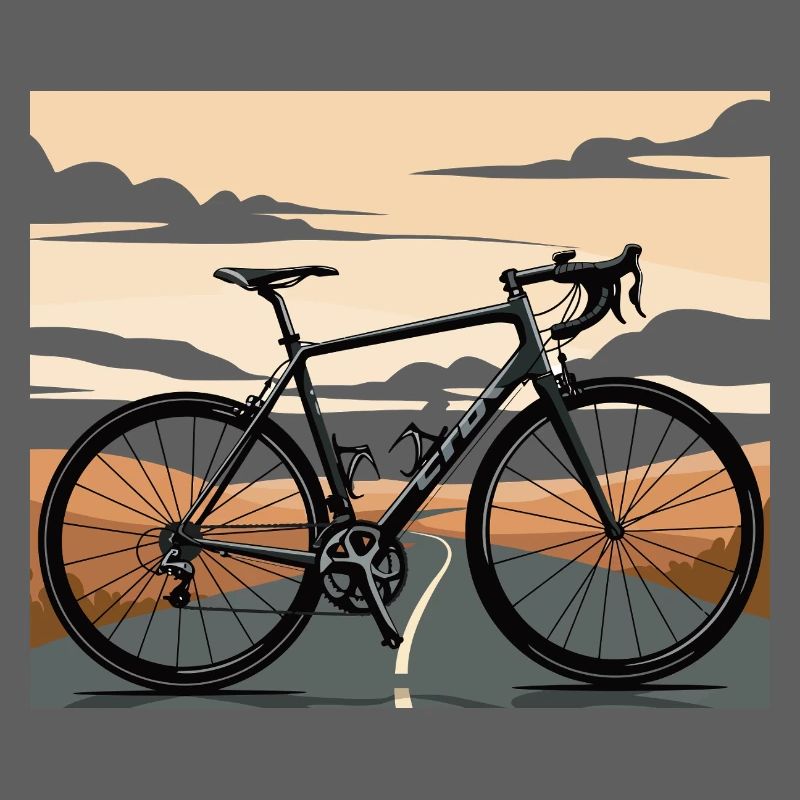 Dynamic bike in sunset