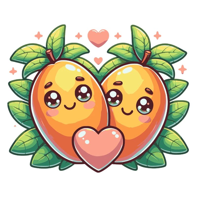 Süßes Mango Design - Paar Geschenk