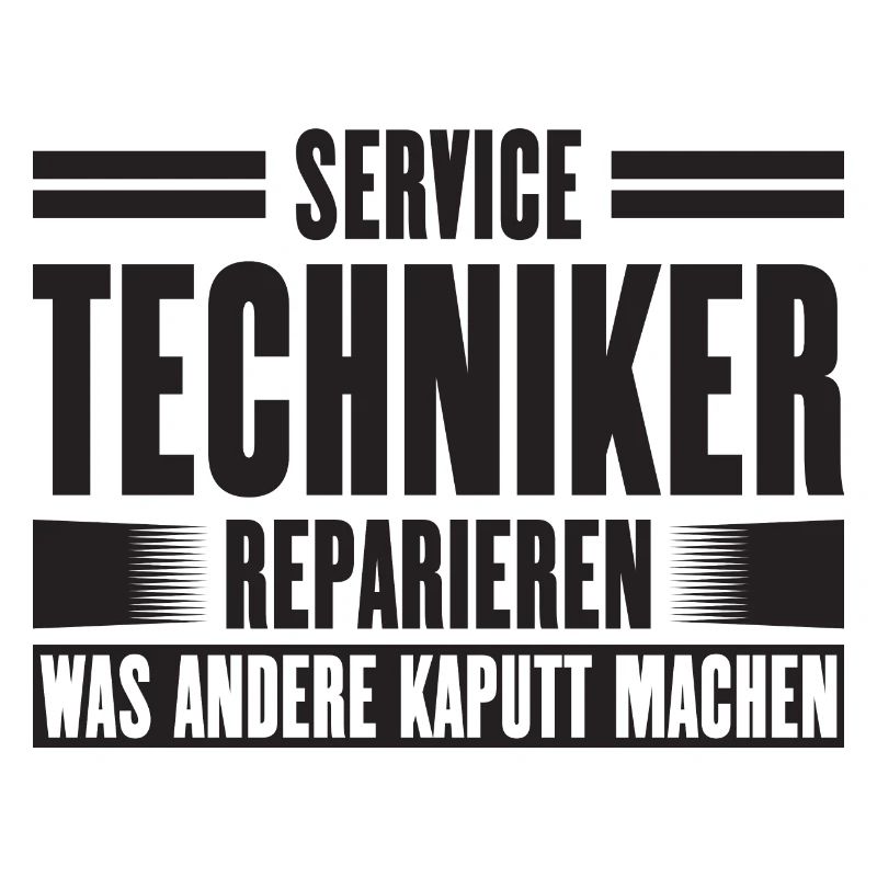 Service Technician Support Solution Slogan Service