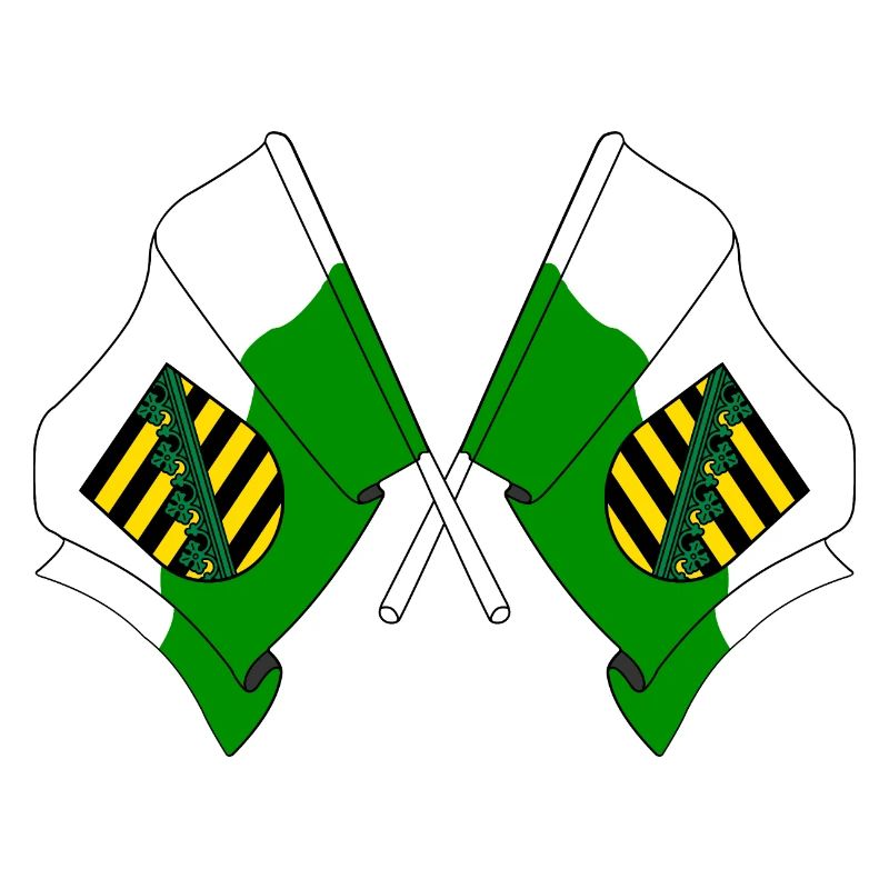 Deux drapeaux de Saxe