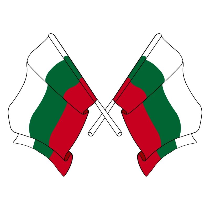 Two flags Bulgaria