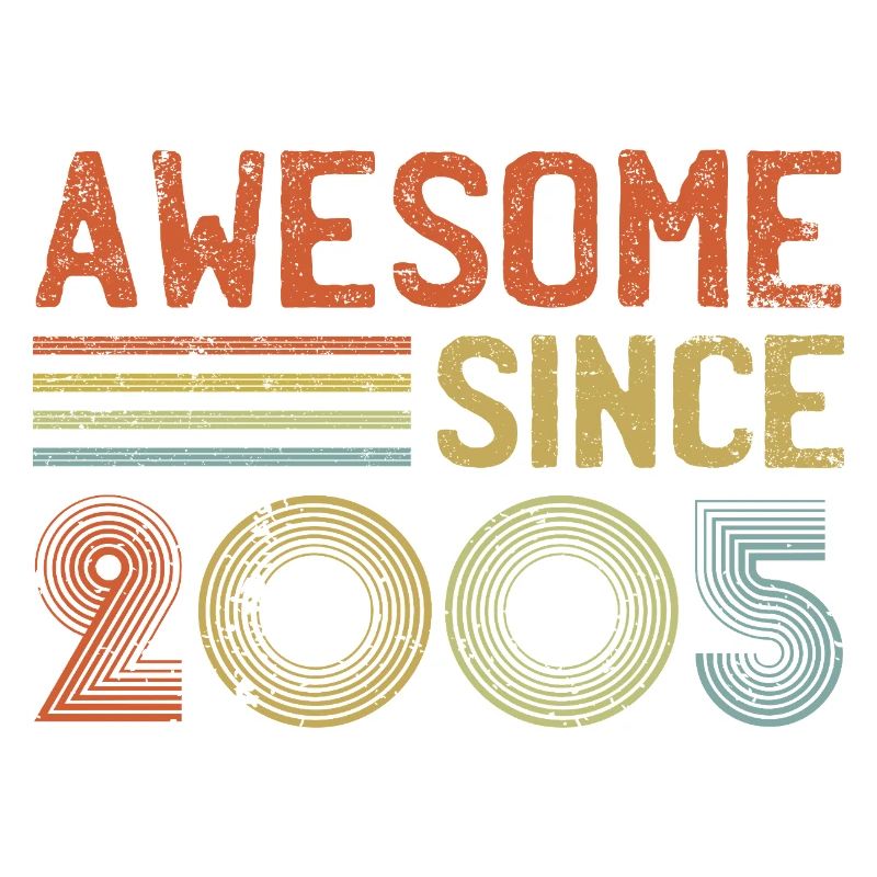 Retro 2005 Celebration Tee Design