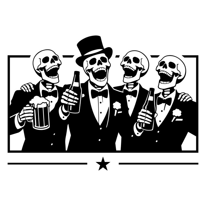 Team Groom Bachelor Skeleton