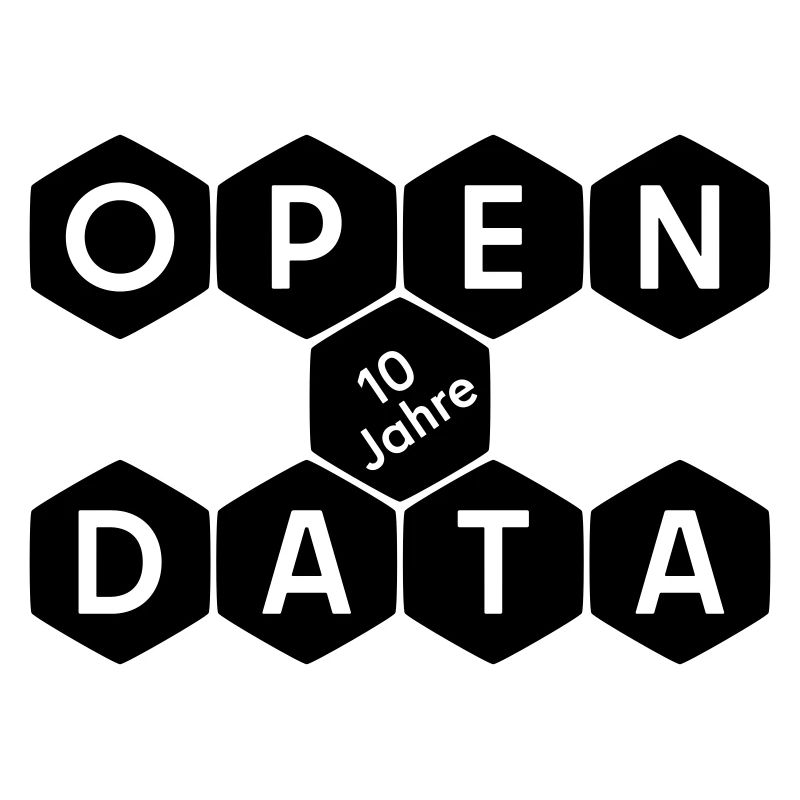 Open Data 10 Jahre Jubiläum (dunkel)