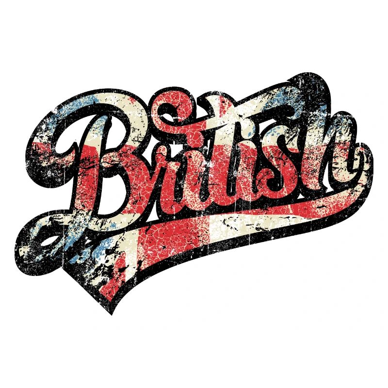 British Pride Distressed Script Tee