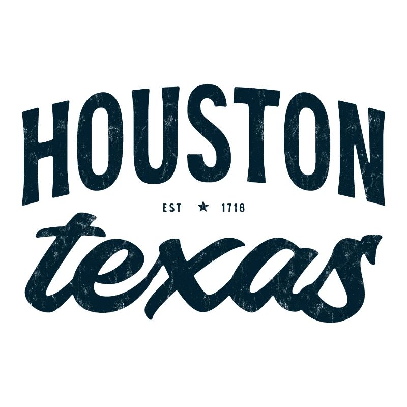 Houston Texas Script Emblem Tee