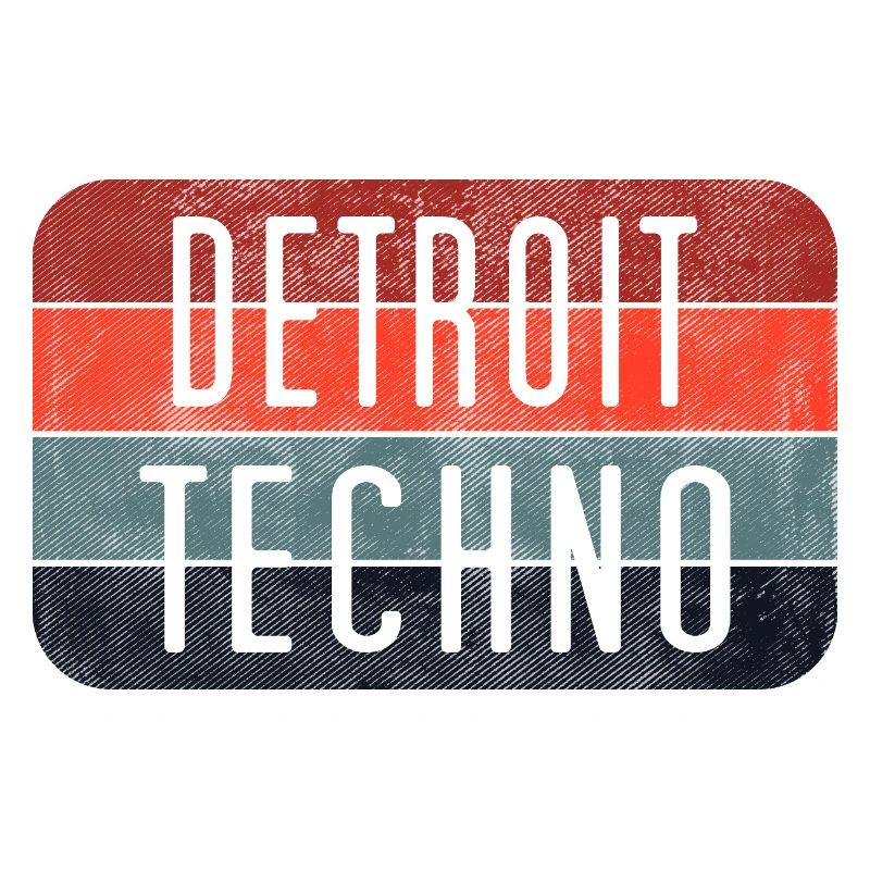 Detroit Techno Neon Emblem
