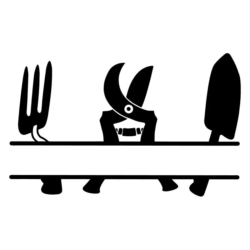 Garden gardener tool text banner