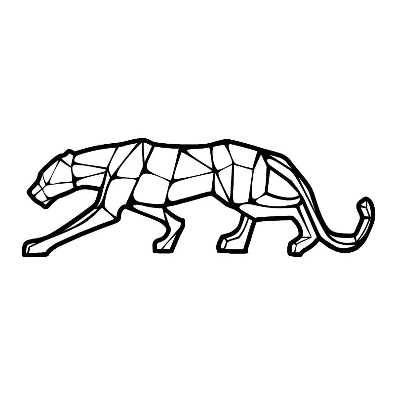 Geometrisches Design des Panthers