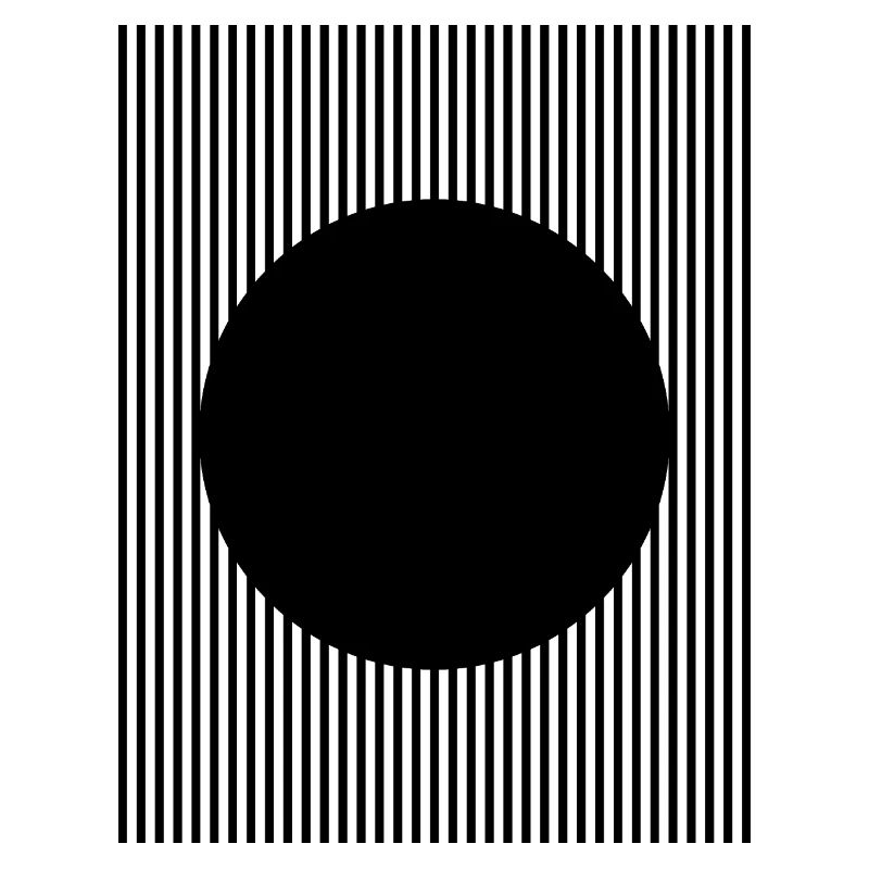 Conception en forme de cercle noir