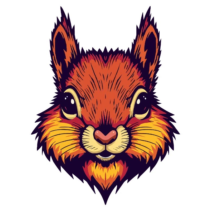 Leuchtend herbstliches Eichhörnchen 