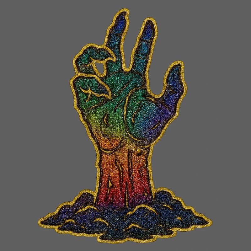 Rainbow Hand Halloween