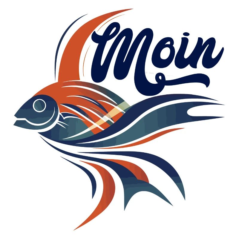 Farbiger Flussfisch Abstract Moin