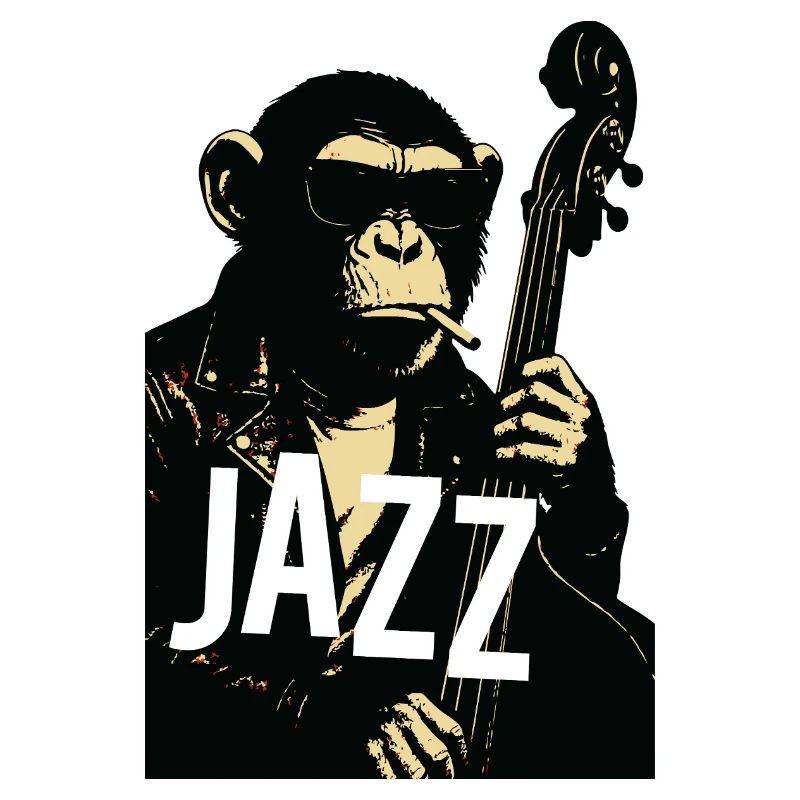 Jazz Monkey Noir Tee