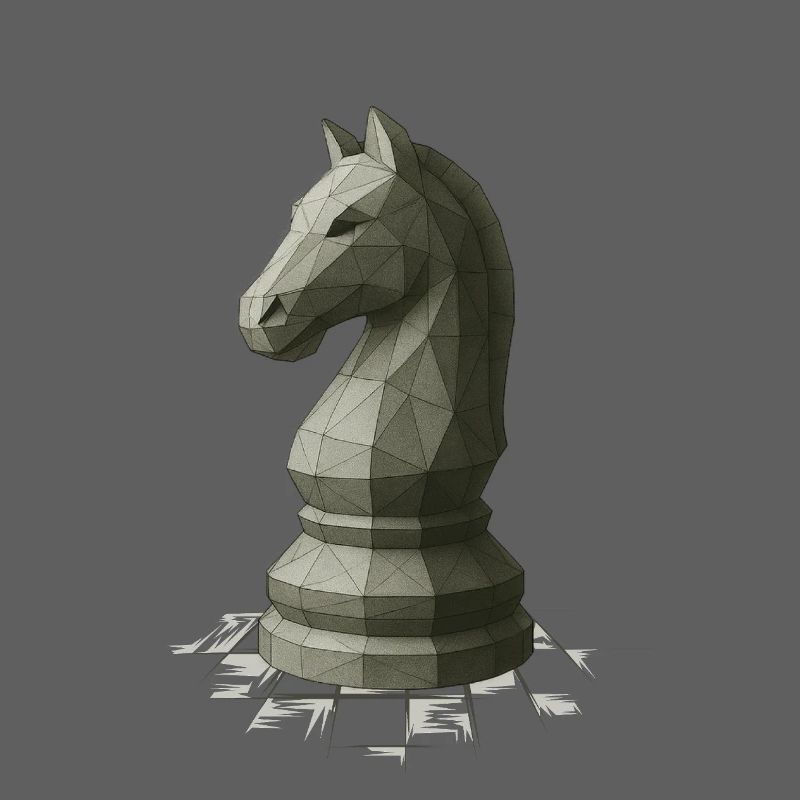 Conception du cavalier d’échecs à faible polygonisme