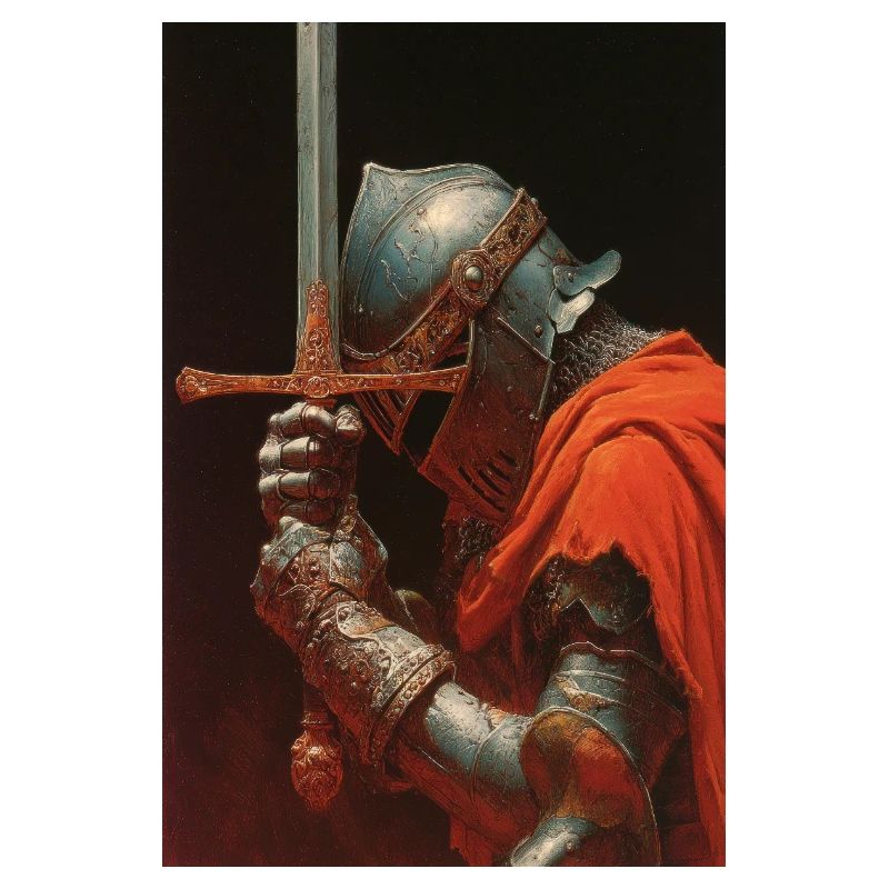 Chevalier médiéval avec épée