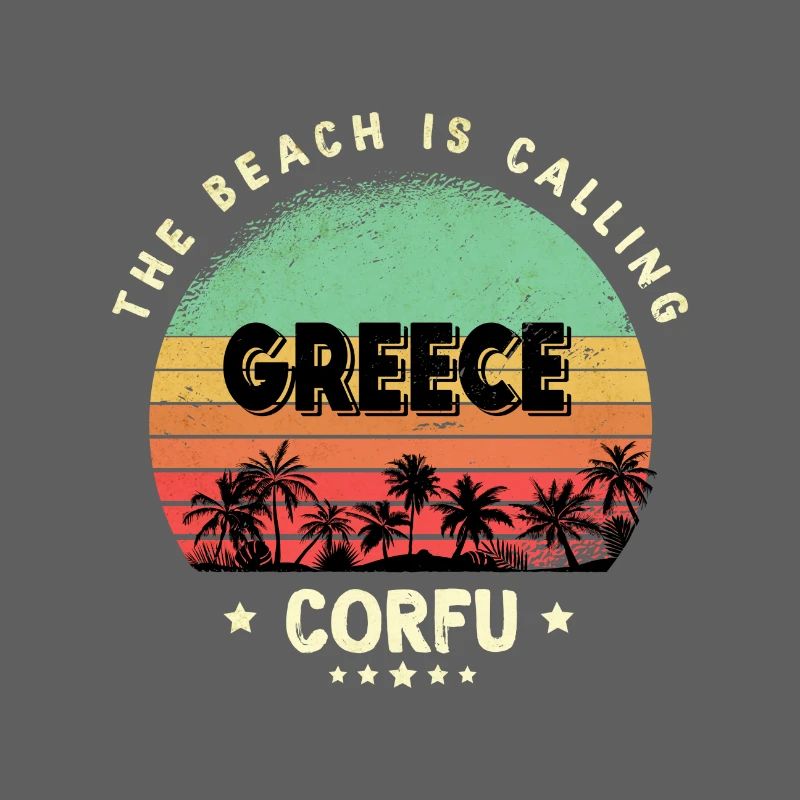 Corfou Grèce Beach Vintage Thaïlande
