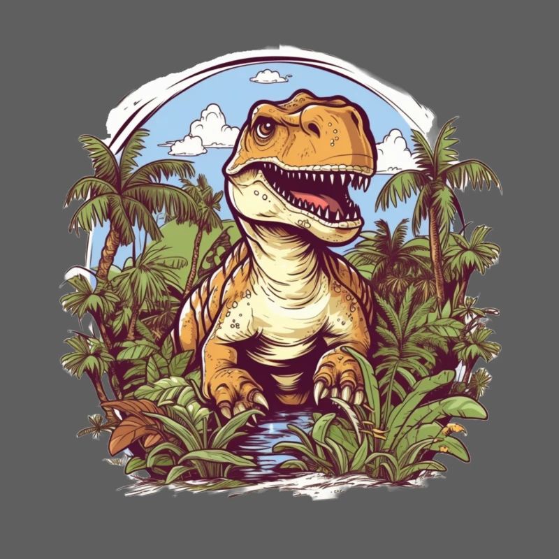 T-Rex Dessin animé Jungle