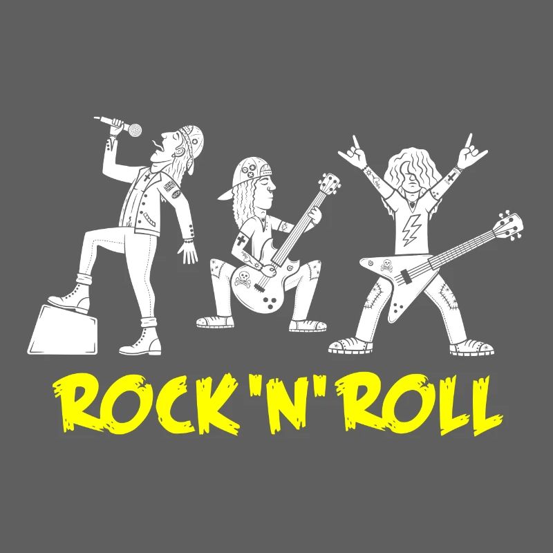 Conception de groupe de musique rock 'n' roll rétro