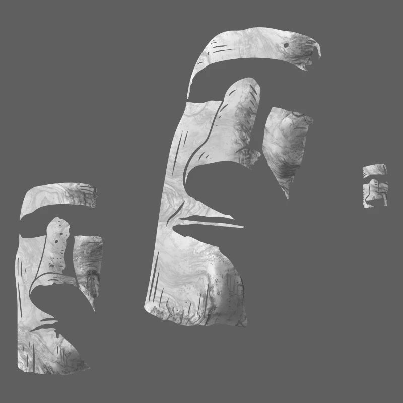 Moai Heads Easter Island Polynesia