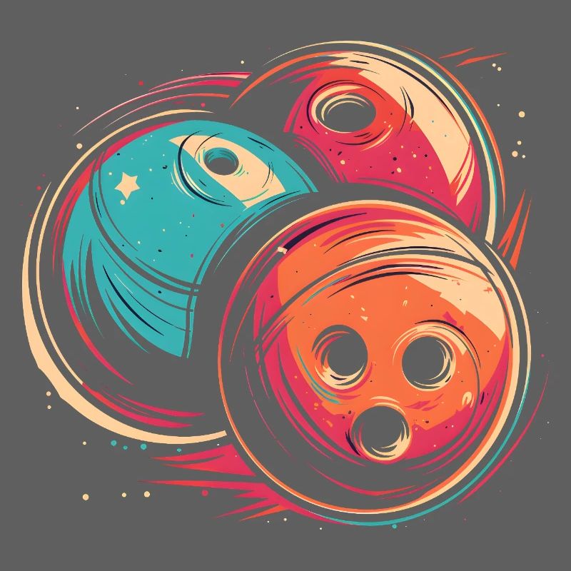 Boules de bowling Synthwave