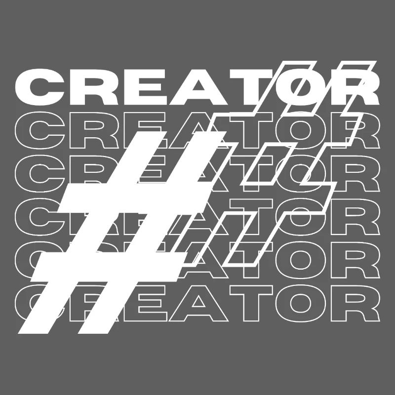 Creator-Hashtag-Typografie