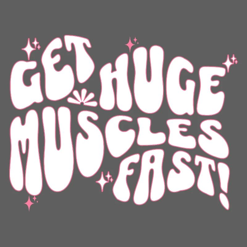 Big Muscles Fun Slogan Design