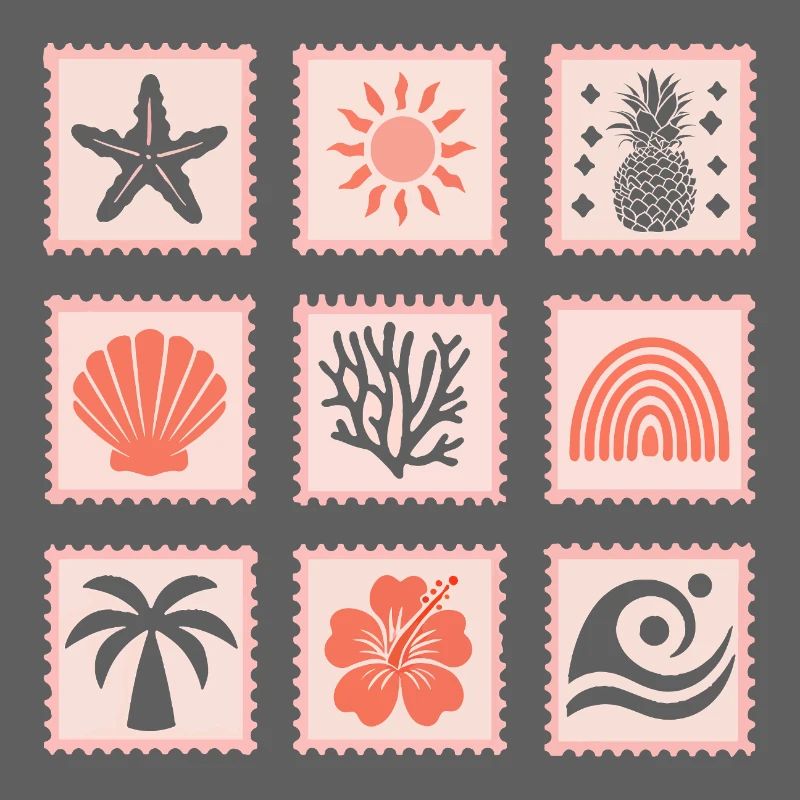 Nature Stamps Collage