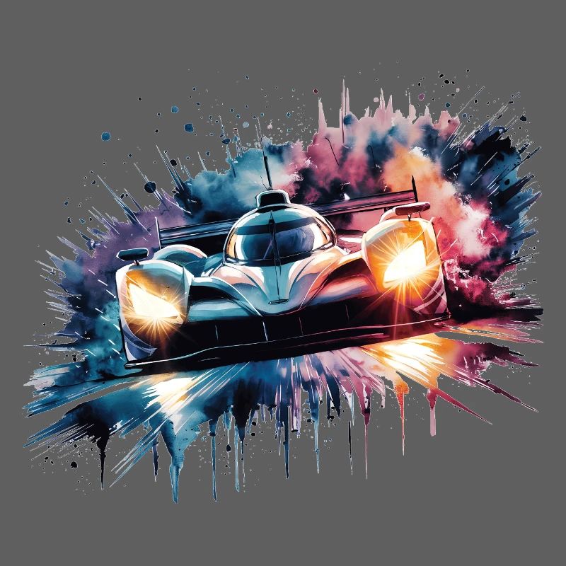 Impression de voitures de sport de course