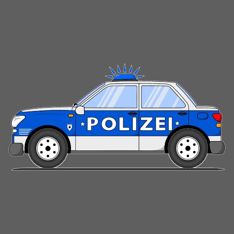Polizeiauto in Blau und Silber