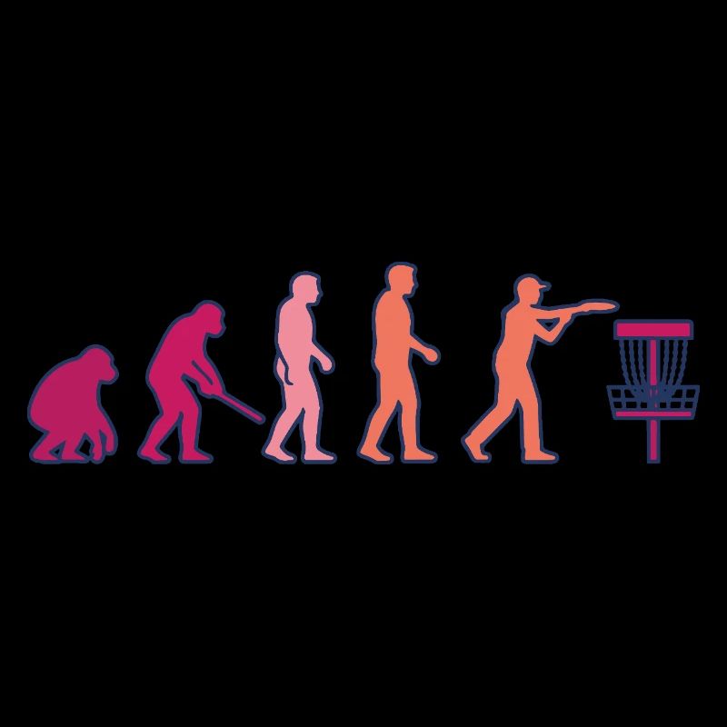 Disc Golf Evolution Funny Disc Golfer Flying Disc