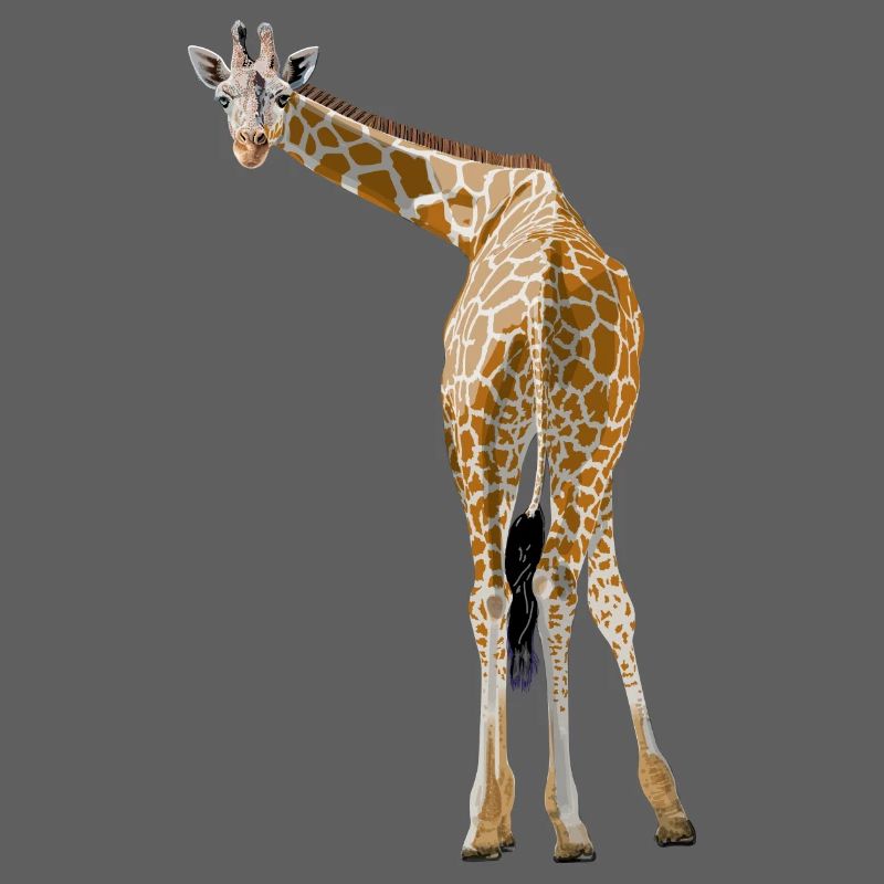 Giraffe greets from the savannah