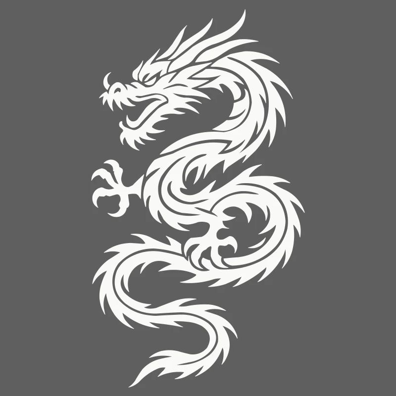 Tribal Dragon Silhouette