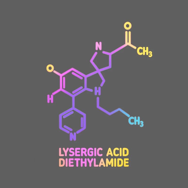 Psychedelische Molekülkunst LSD 