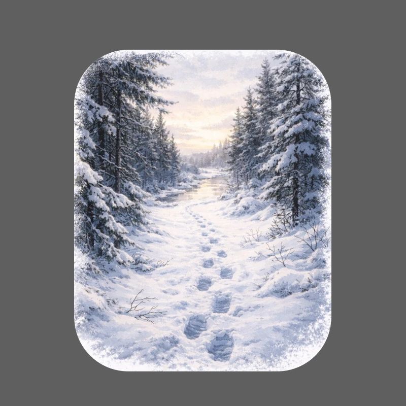 Winter Forest Path Morgenschein