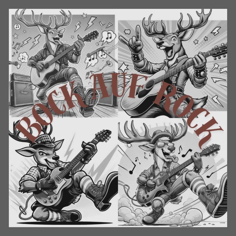 Rockender Hirsch Illustration