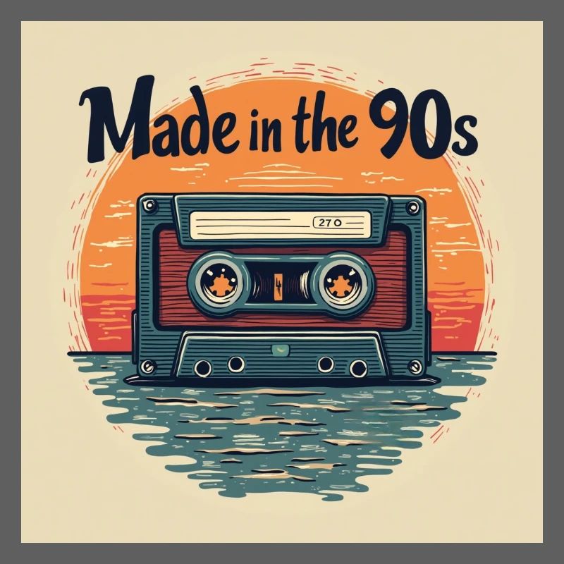 Conception audio rétro de la cassette