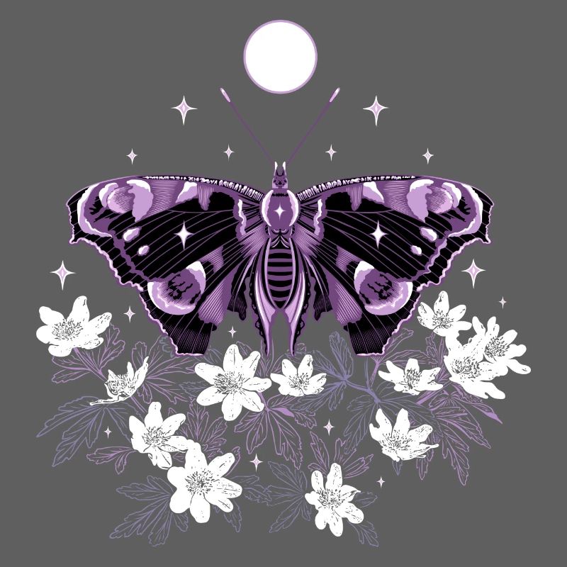 Moth Moth avec des anémones de brousse