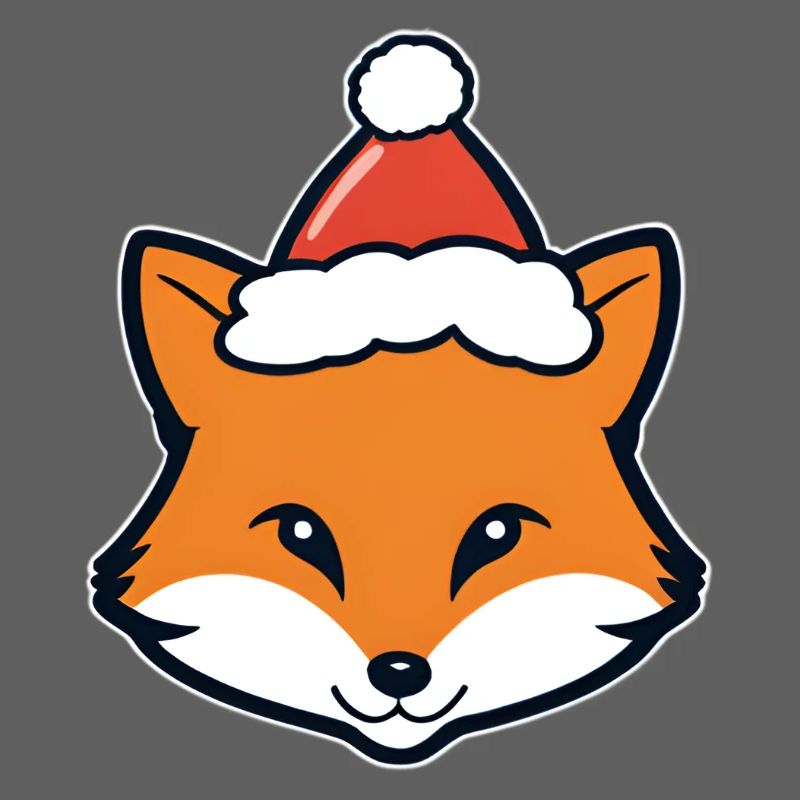 Fox in the Christmas hat