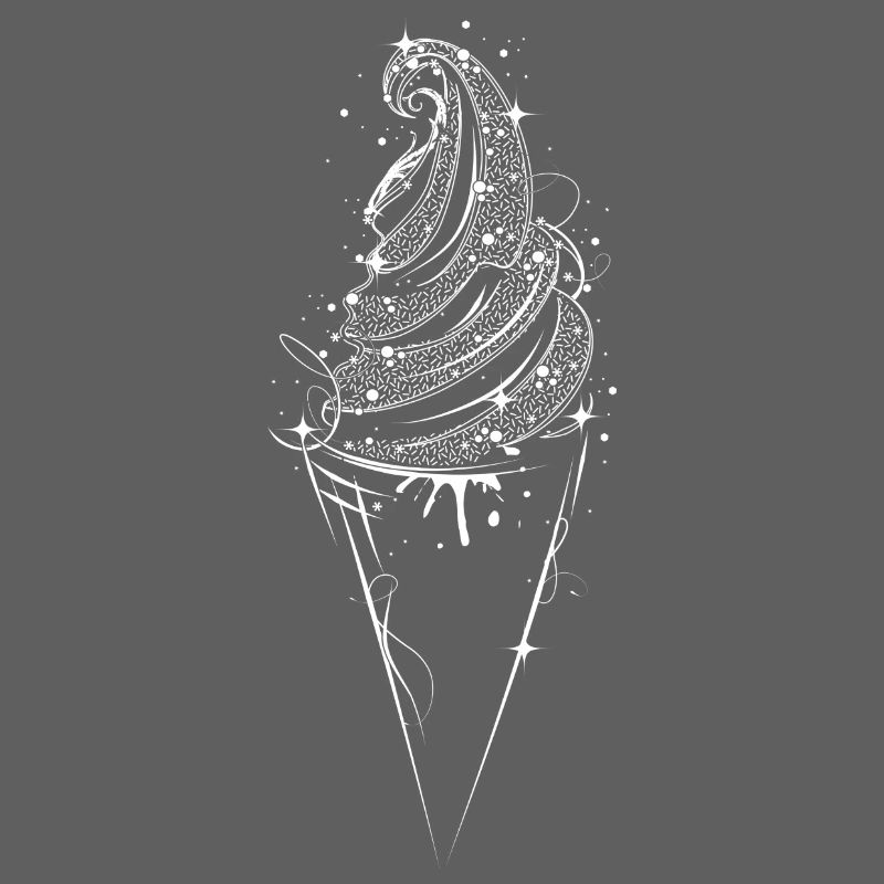 Crème glacée à & cornet gaufre