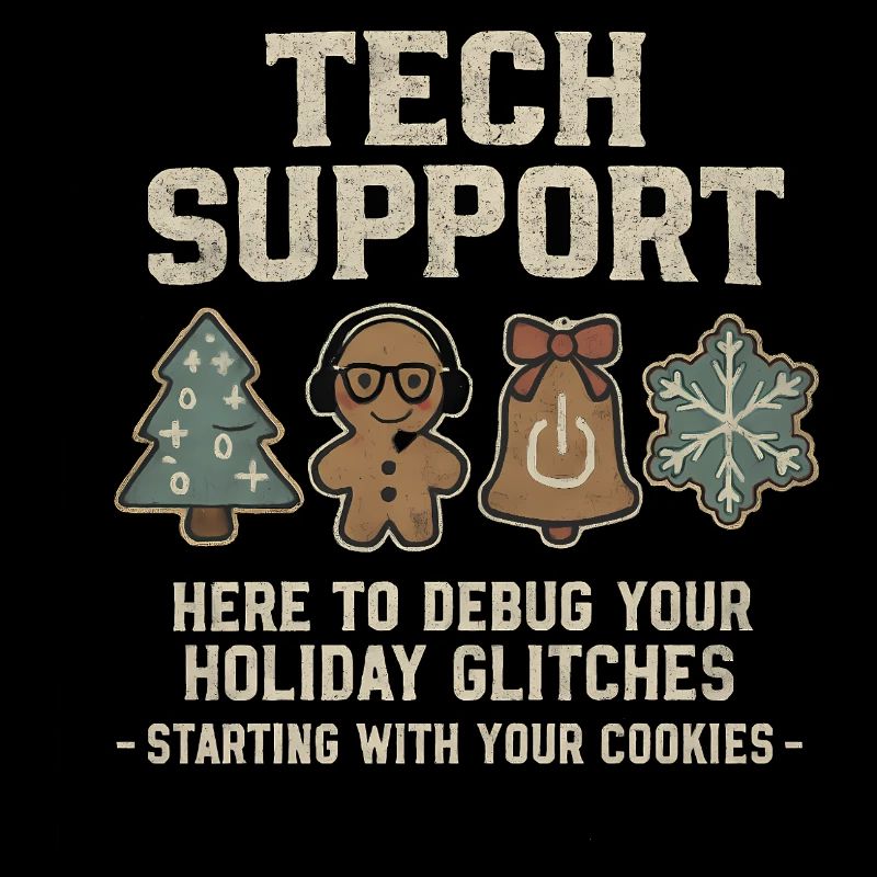 Tech Support Ugly Christmas Sweater Computer Scientist