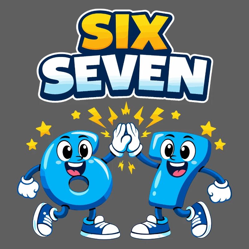 zahl 67 six seven - 6 7 meme