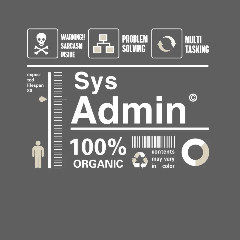 sys admin Inhalt Ironie Humor Computer Nerd pc cor