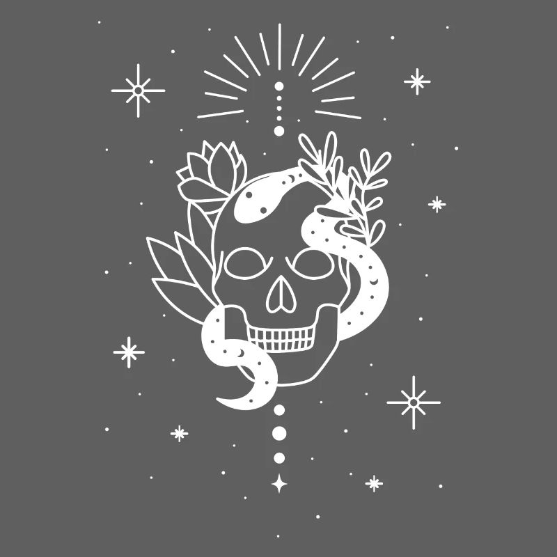 Trippy Occult Skeleton Serpent