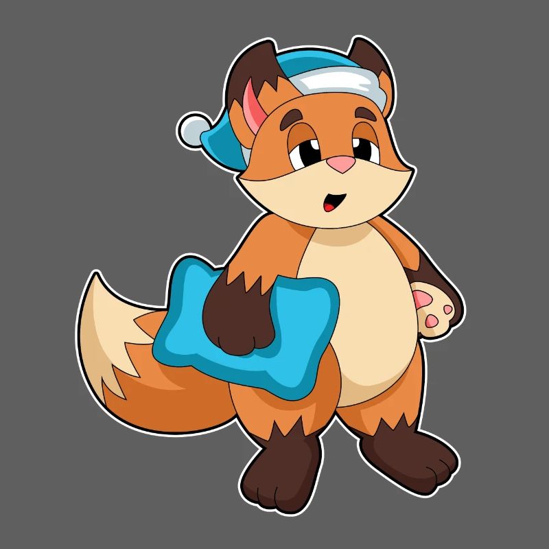 Fox Sleeping Night Cap